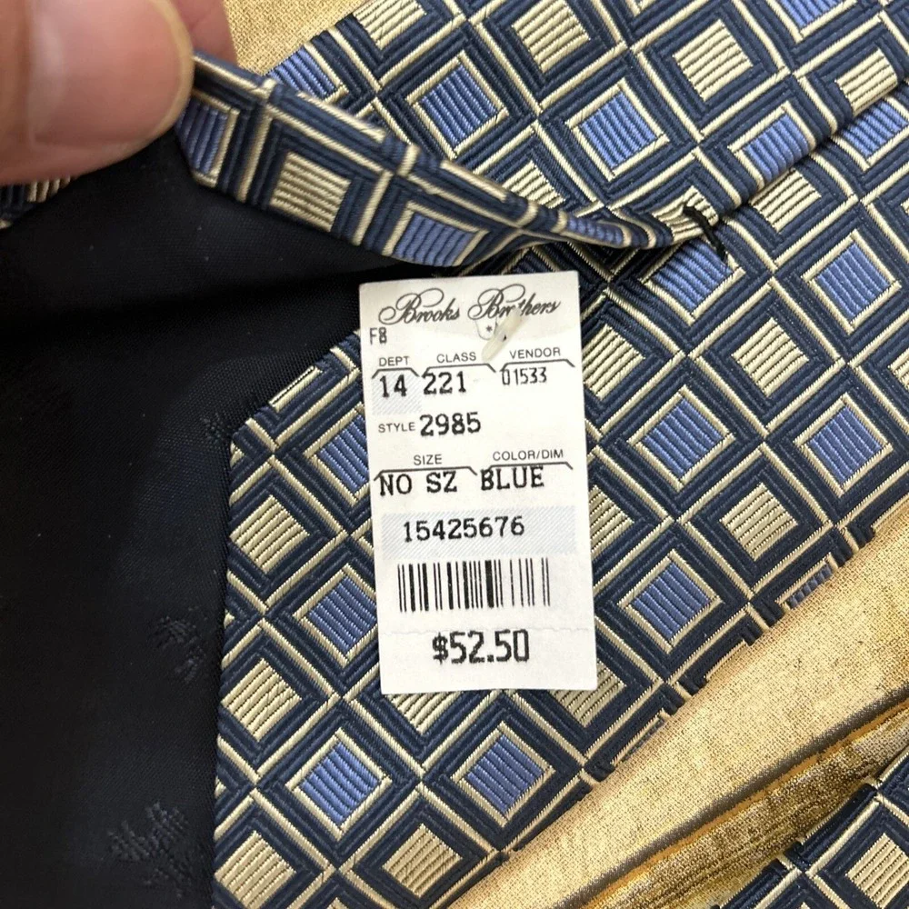 Brooks Brothers Makers Tie Geometric Silk New NWT